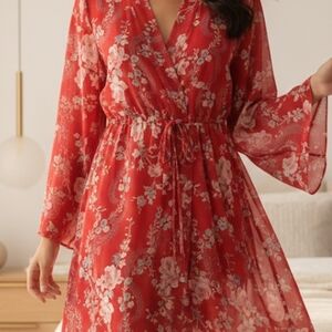 Victoria's Secret Red Floral Women's Robe